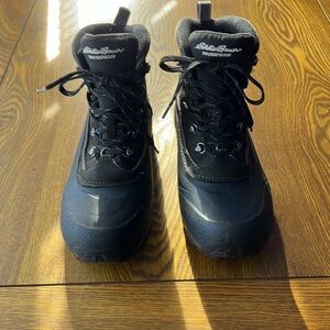 Eddie Bauer Black Waterproof Winter Boots, with Thermafill. Women’s size 8